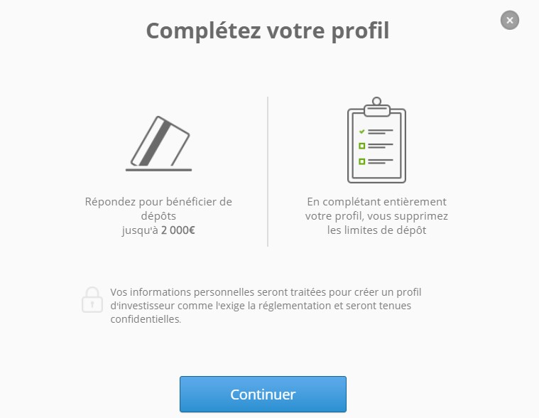 etoro limite dépôt