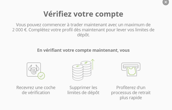 etoro vérifier compte