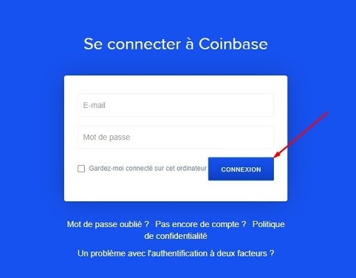 coinbase connexion