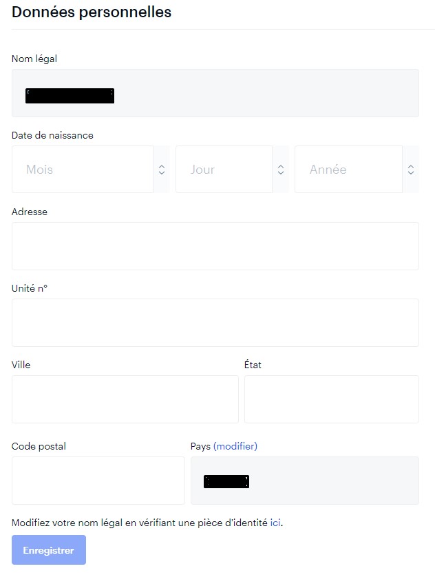 coinbase données personnelles