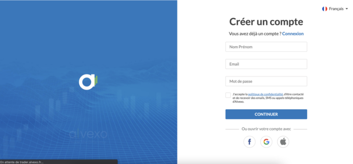 inscription alvexo