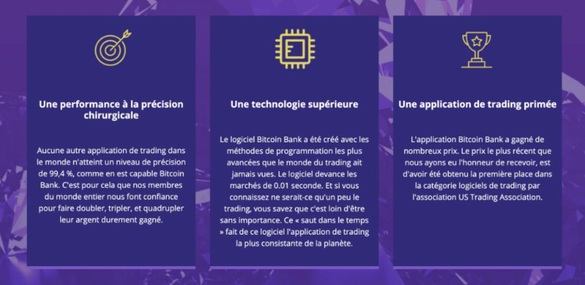 fonctionnalités bitcoin bank