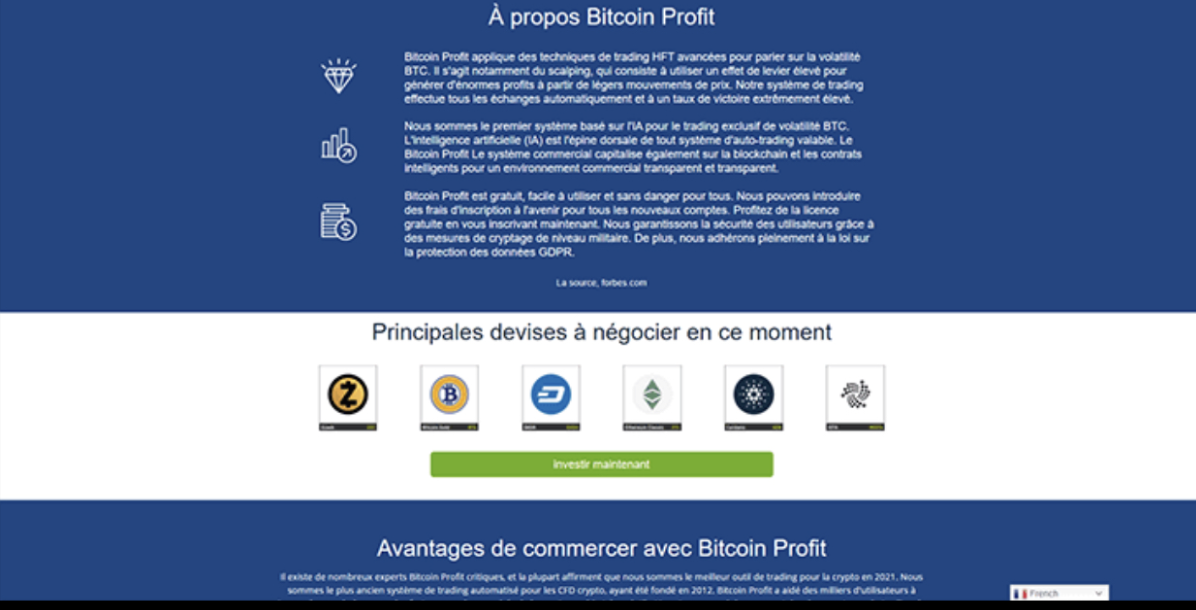 fonctionnalités bitcoin profit