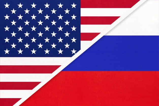 drapeau russe americain