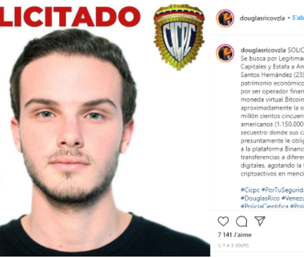 Venezuela : un conseiller financier simule son kidnapping et dérobe 1 million de dollars en Bitcoin