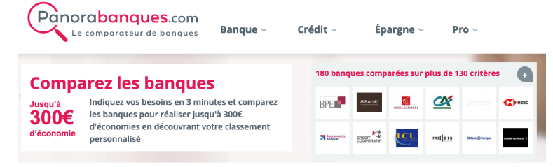 Présentation du comparateur de banques Panorabanques