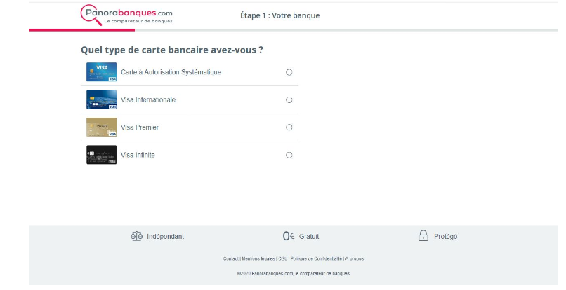 choisir le type de carte bancaire à utiliser