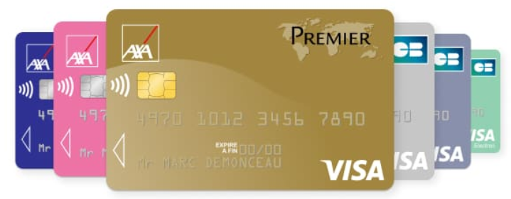 Quelles sont les cartes de paiement utilisées sur Axa banque ?