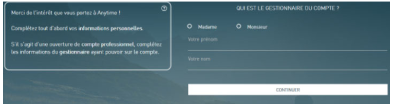 remplir le formulaire d’inscription