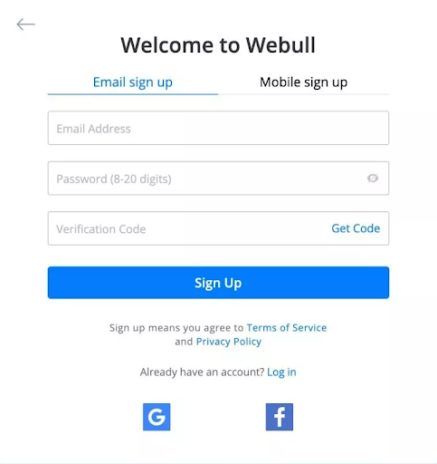 webull inscription