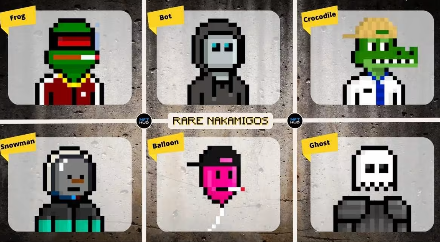 Des Nakamigos rares, très demandés et dont les prix sont supérieurs au minimum.