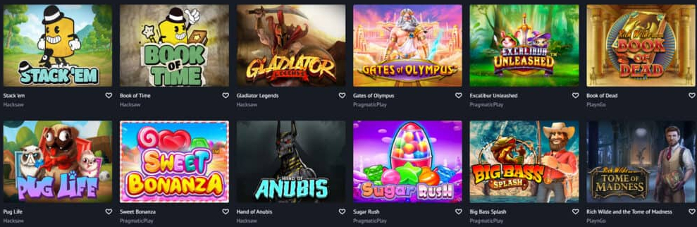 Jeux au Yonibet Casino