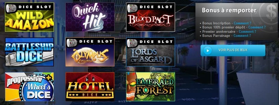 Jeux au Blitz Casino