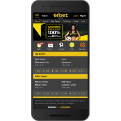 Casino mobile au Efbet 