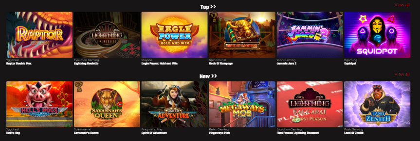 Jeux au Fatboss Casino