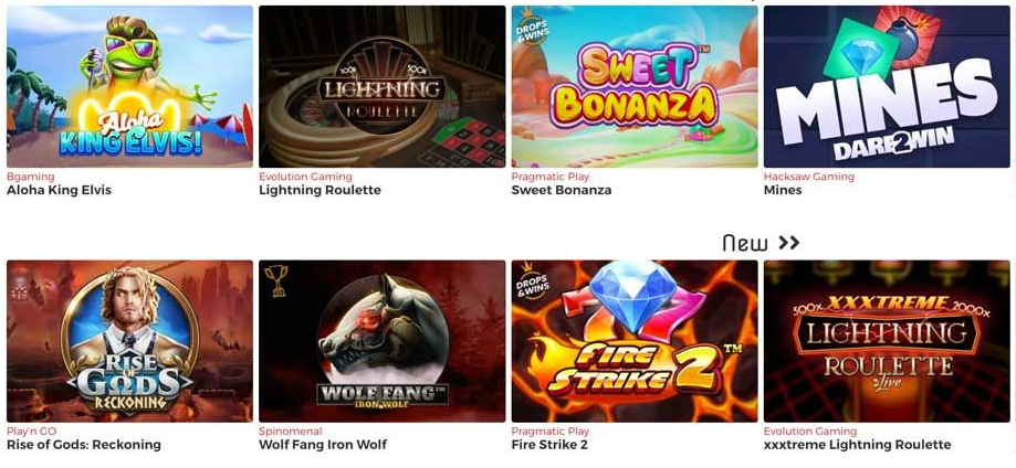 Jeux au Lucky31 Casino