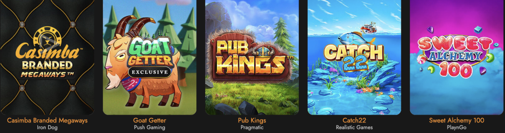 Jeux au Сasimba Casino